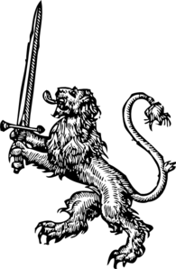 Lion With Sword Clip Art